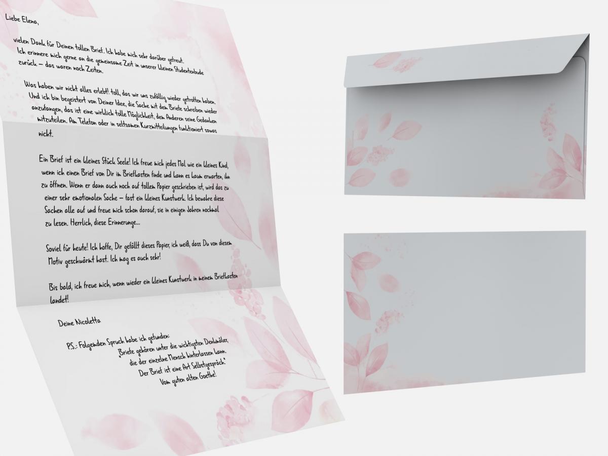 Stationery Pastel Leaves Writing paper