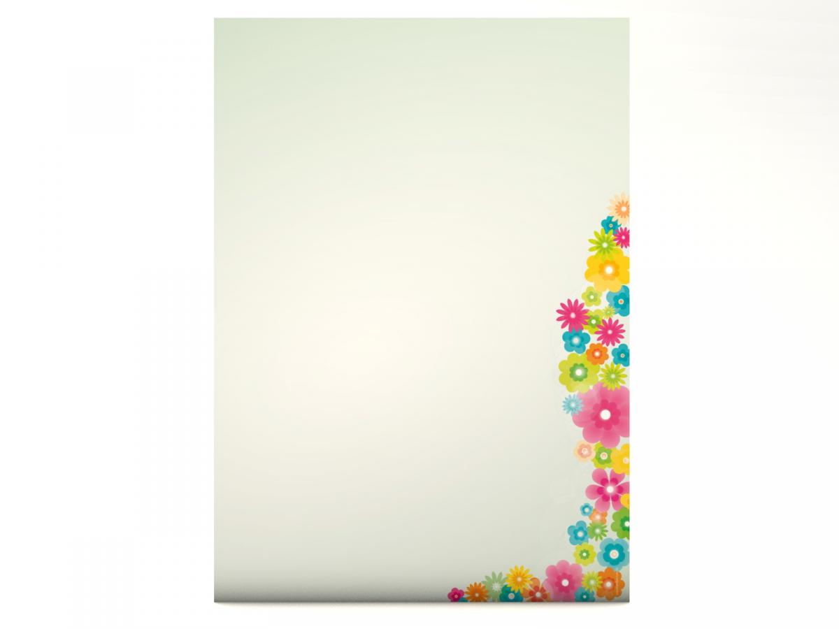 Motivpapier Flower Power Prilblumen Briefpapier mit Motiv