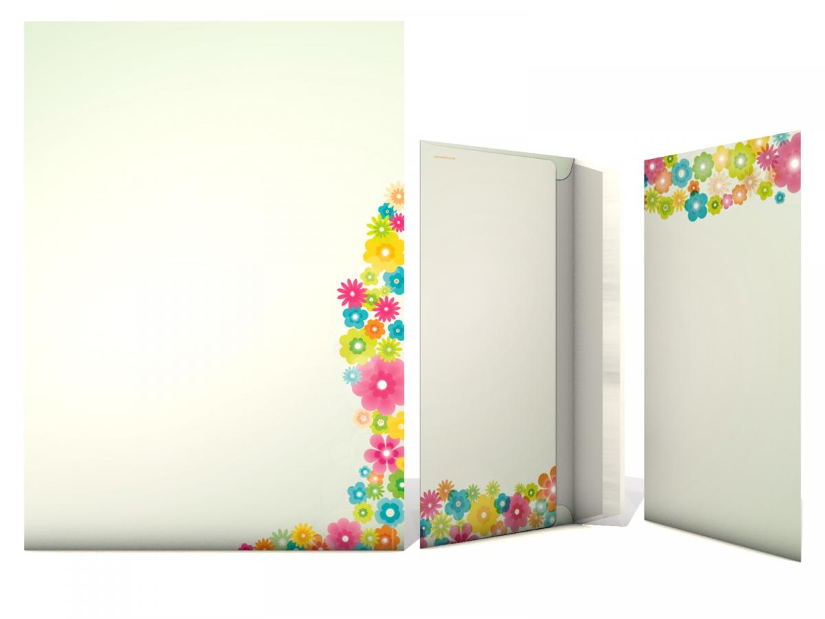 Motivpapier Flower Power Prilblumen Briefpapier mit Motiv