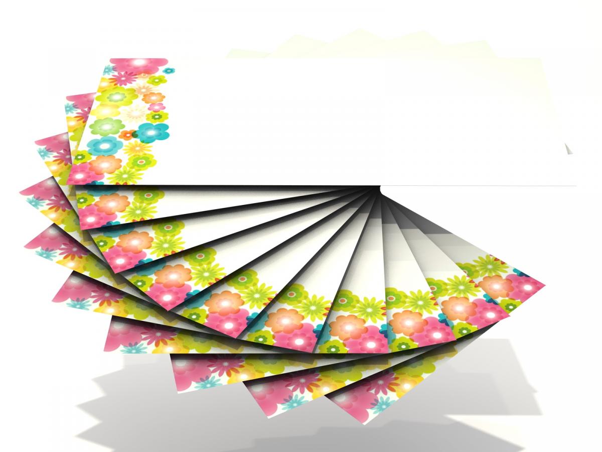 Motivpapier Flower Power Prilblumen Briefpapier mit Motiv