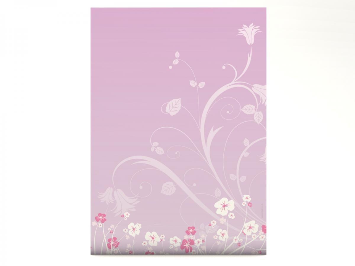 Stationery Flowers Entwine VIOLETT Writing paper