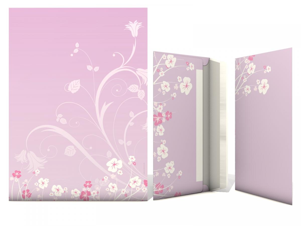 Stationery Flowers Entwine VIOLETT Writing paper