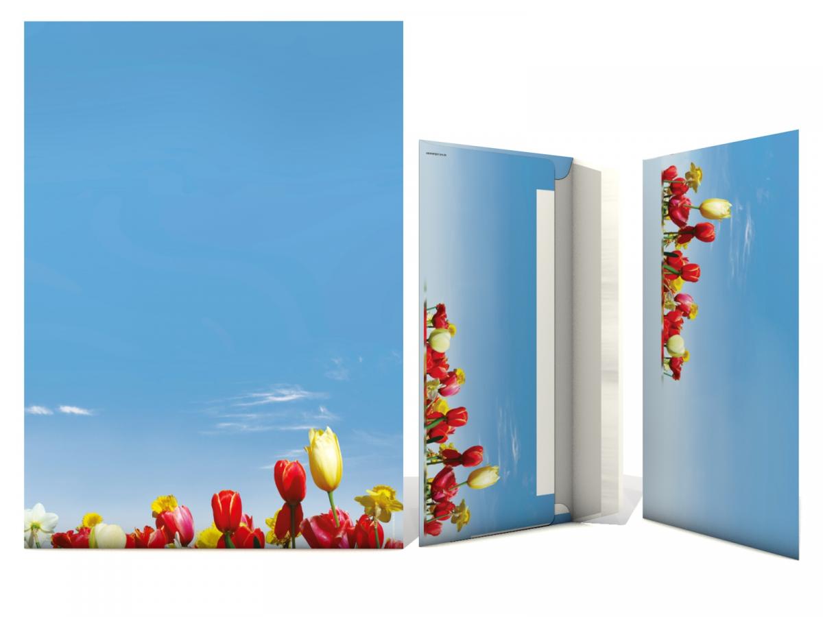 Motivpapier Bunte Blumenwiese Briefpapier mit Motiv