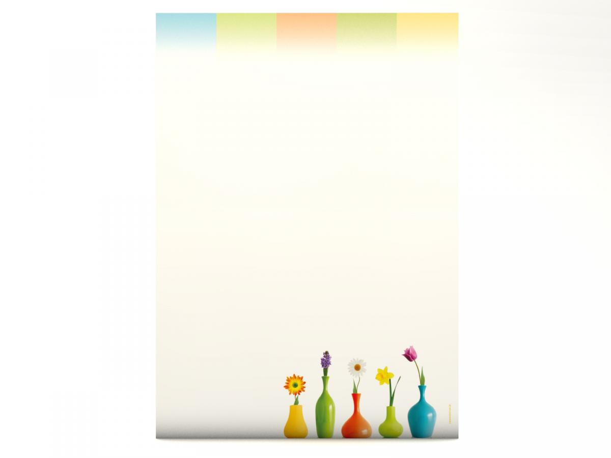 Stationery Coloured Vases Writing paper