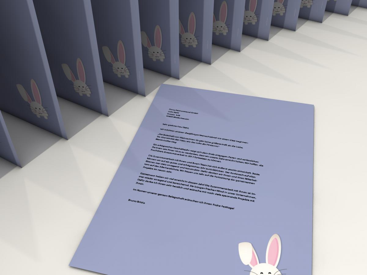 Motivpapier Niedlicher Osterhase Briefpapier mit Motiv