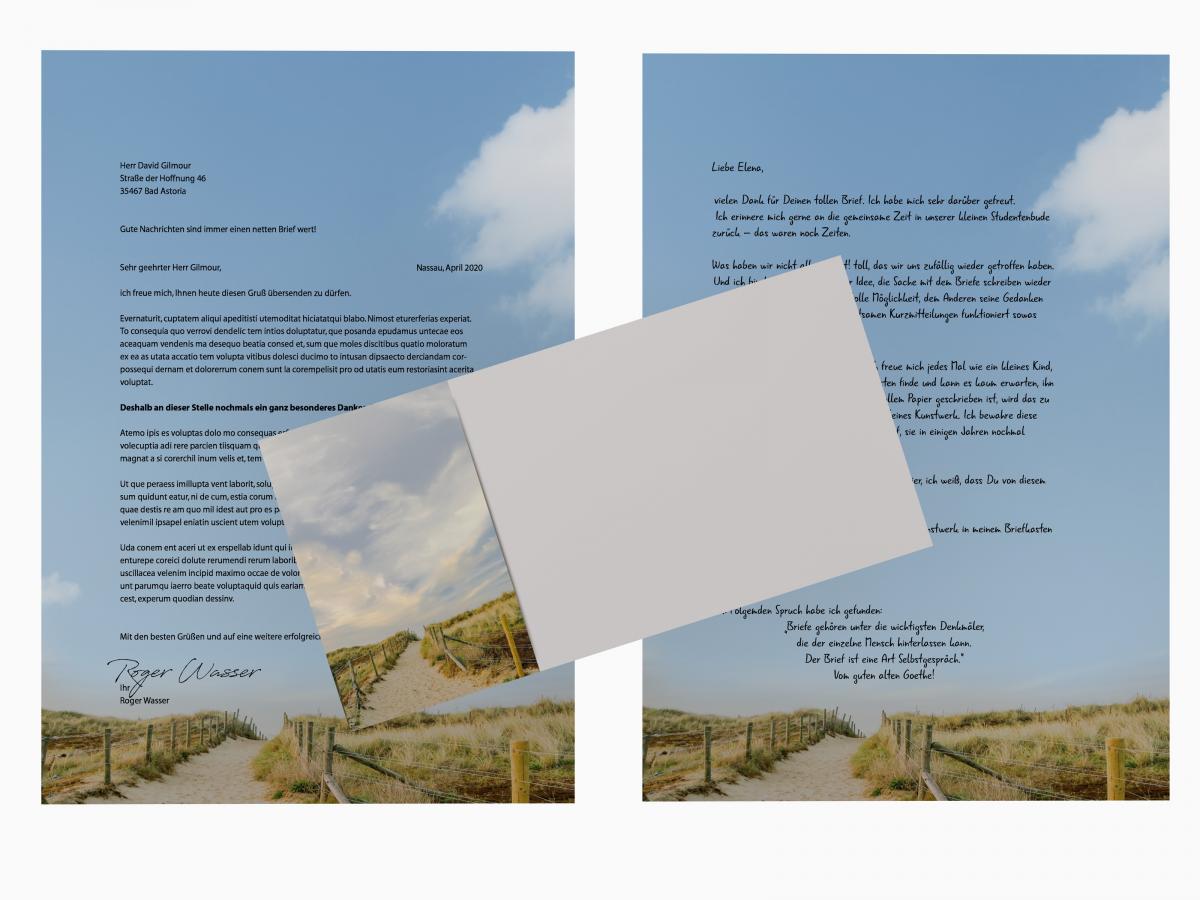 Stationery Sanddune Way to the Beach Writing paper