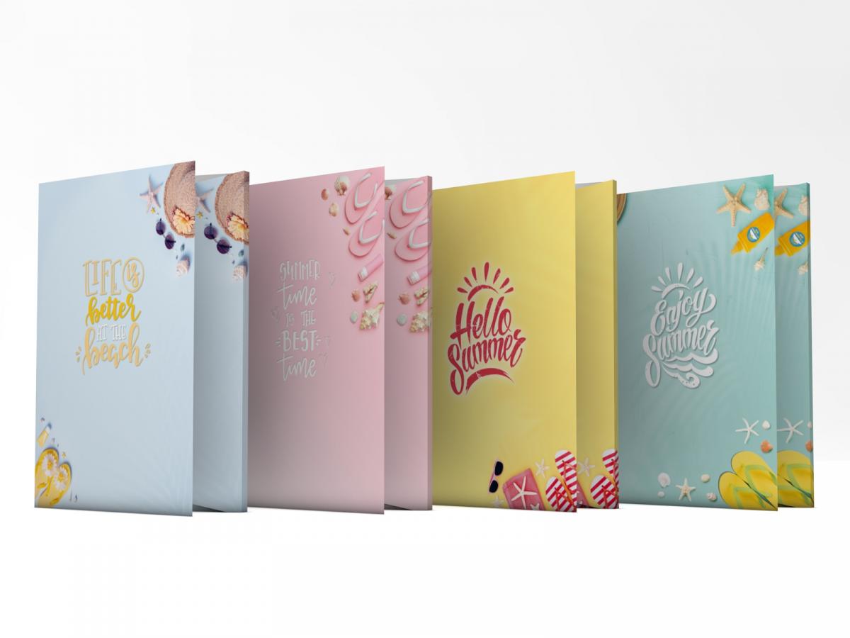 Folder-Set "sunny Summer" 4 Folder in 4 different Designs