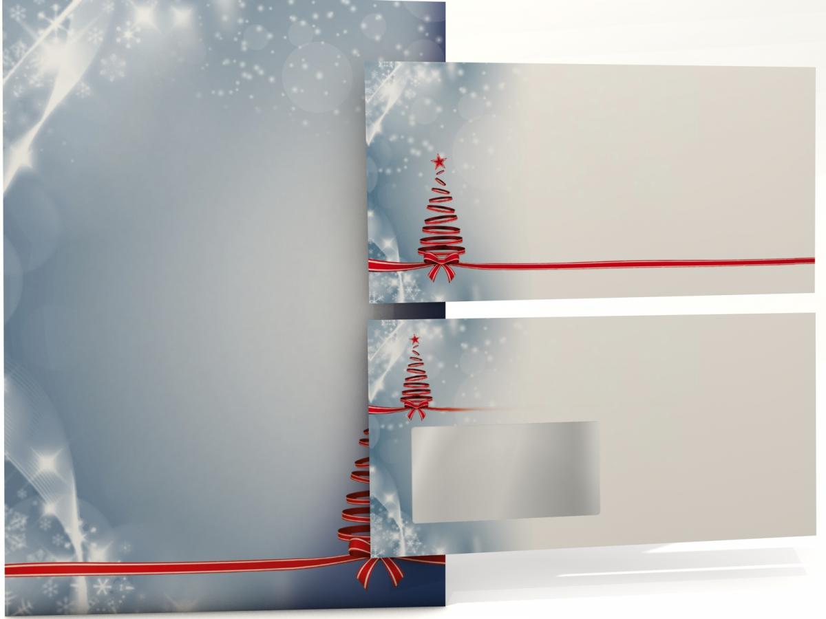 Weihnachtsbriefumschlag mit und ohne Fenster Christmas Tree Briefpapier mit Motiv