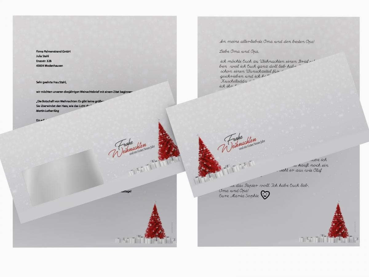 Weihnachtspapier Festliche Wünsche Briefpapier mit Motiv