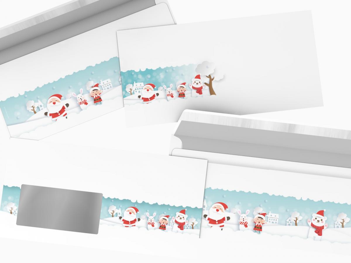 Weihnachtsbriefumschlag mit und ohne Fenster yyyy Briefpapier mit Motiv