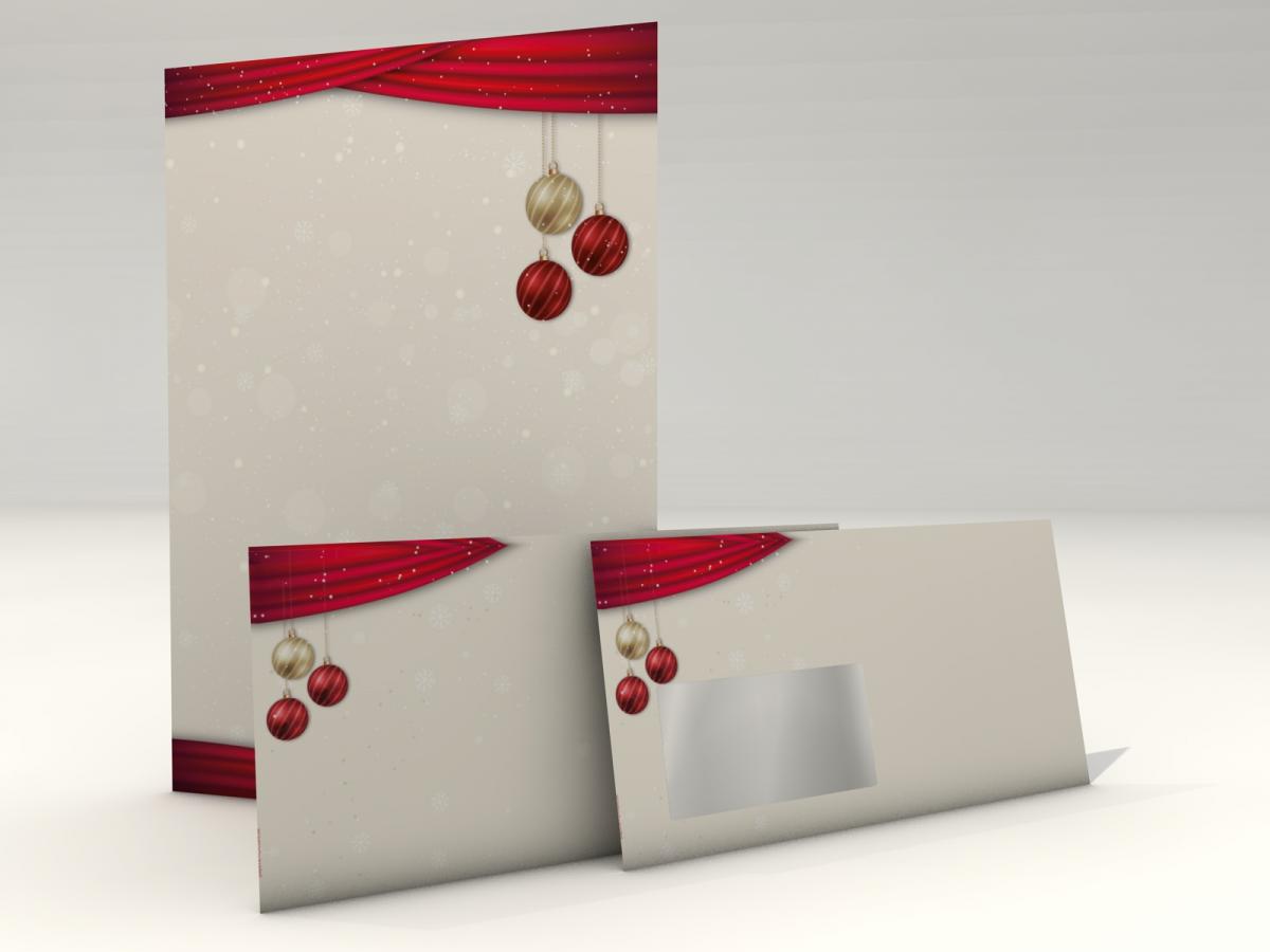 Weihnachtspapier Heiligabend Briefpapier mit Motiv