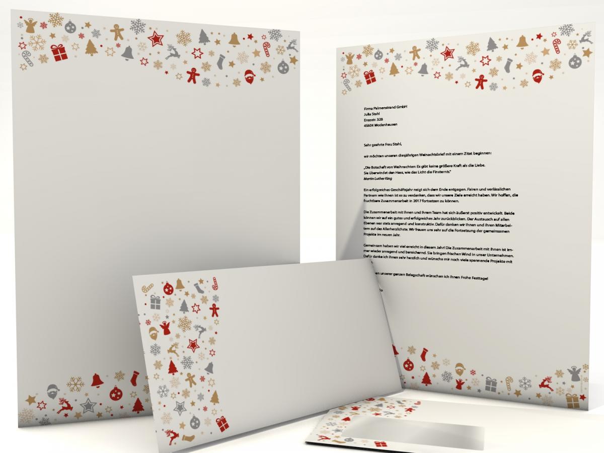 Weihnachtsbriefpapier mit Motiv Briefpapier mit Motiv