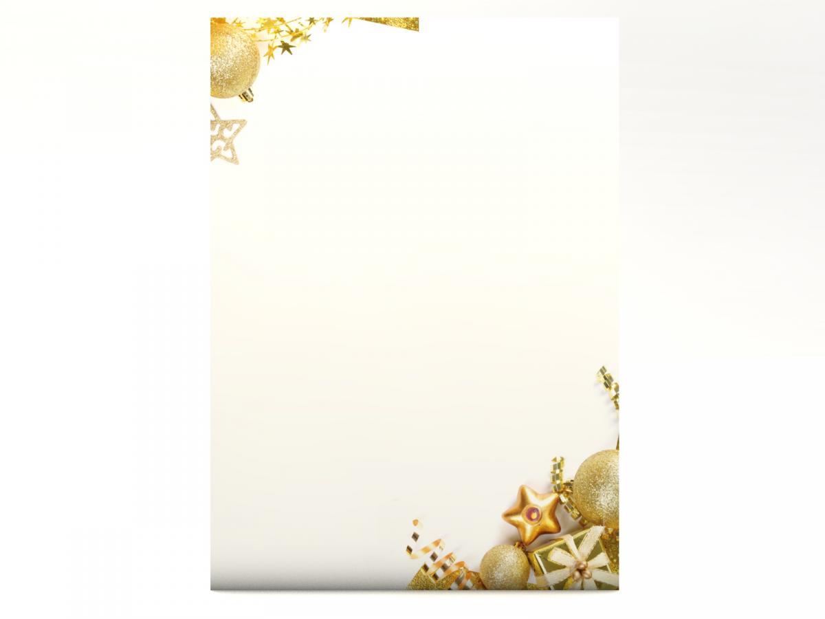 Weihnachtsbriefumschlag mit und ohne Fenster Goldene Gaben Briefpapier mit Motiv