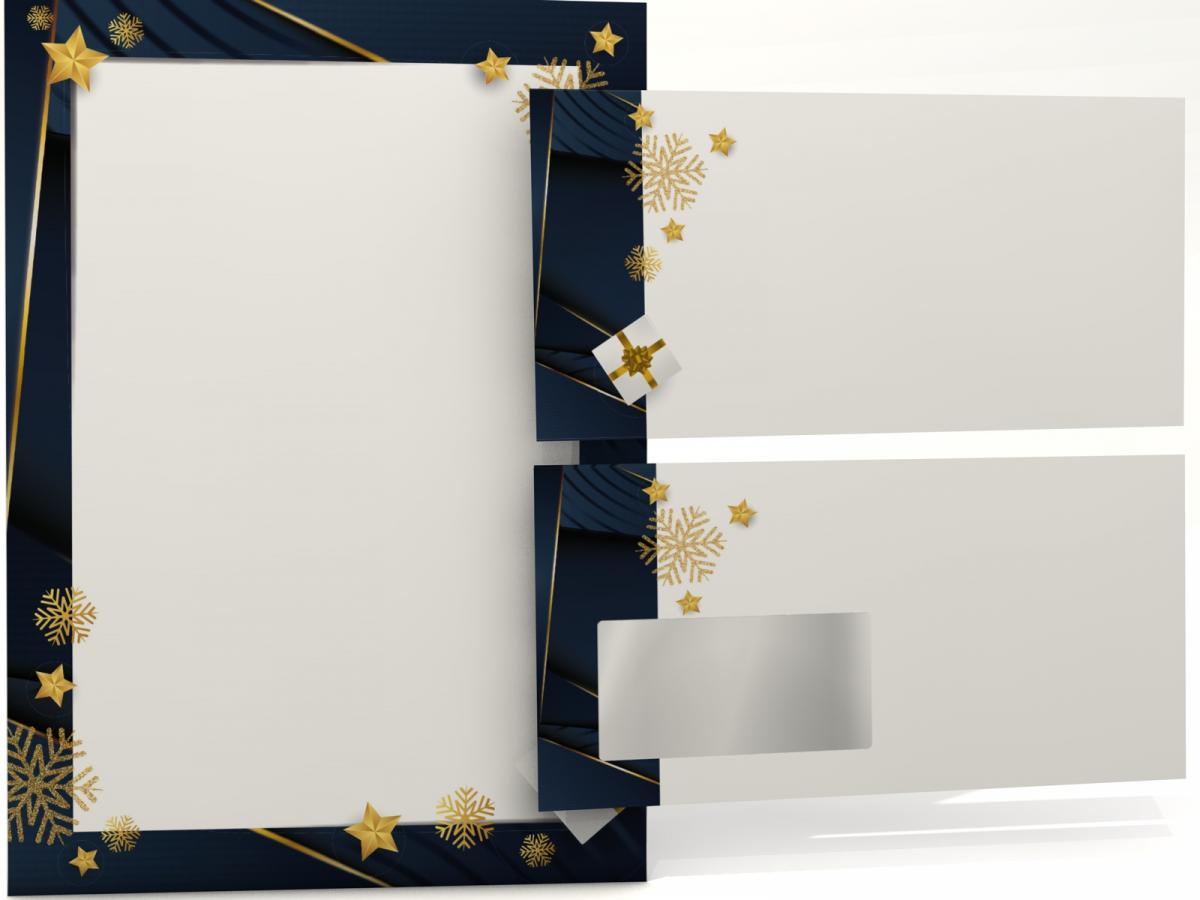 Weihnachtsbriefpapier mit Motiv Frohes Neues Jahr 2020 Briefpapier mit Motiv