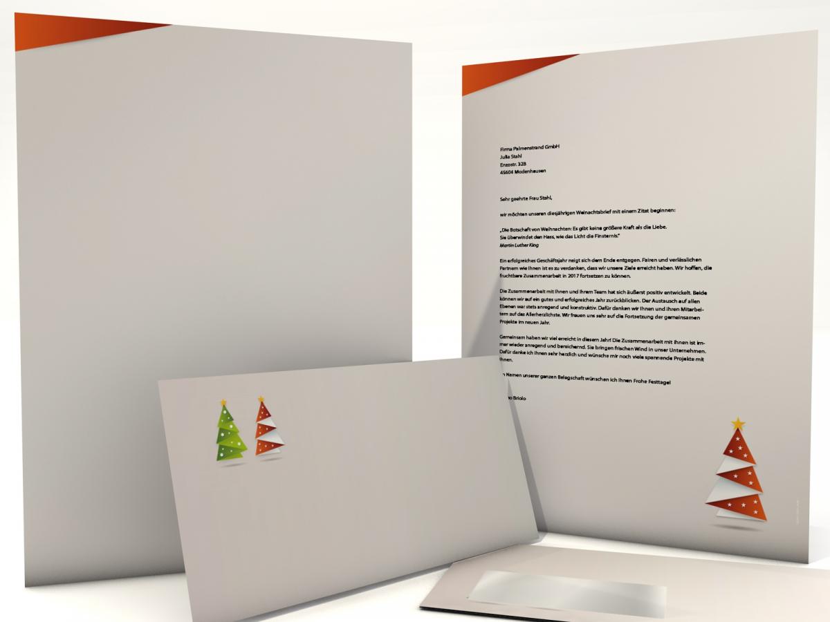 Weihnachtspapier Weihnachts-Origami ROT Briefpapier mit Motiv