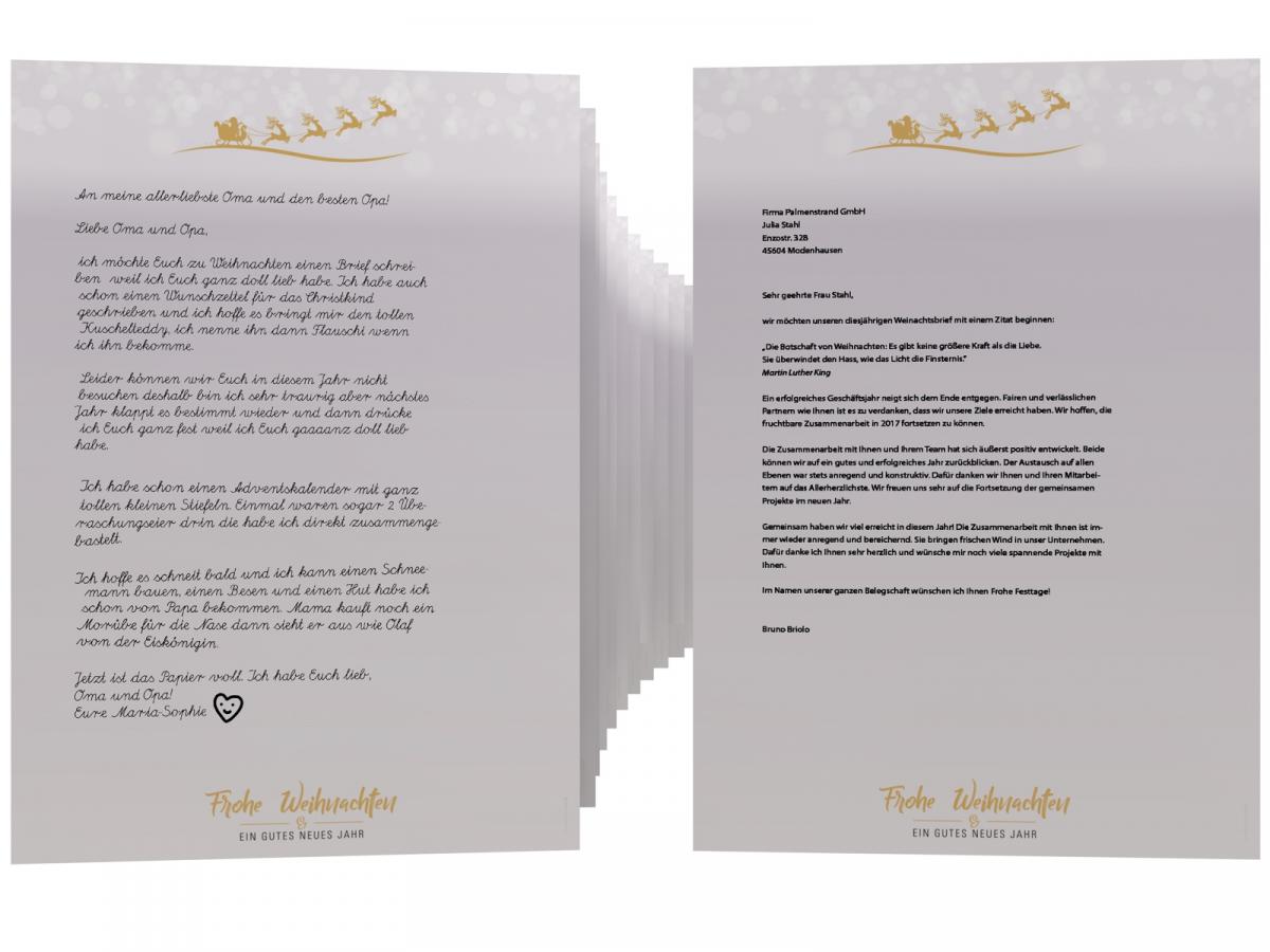 Weihnachtliches Motivpapier yyyy Briefpapier mit Motiv