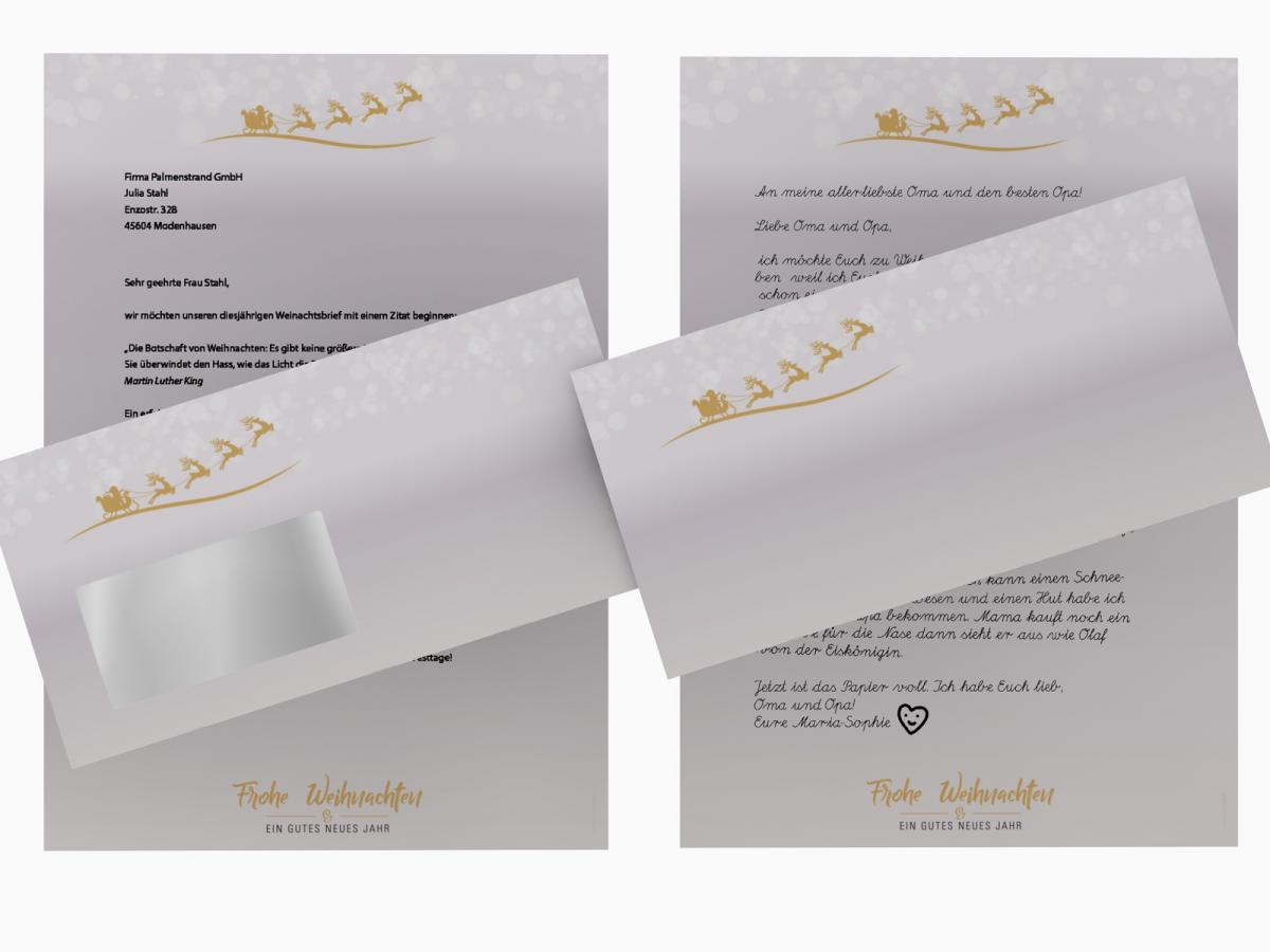 Weihnachtspapier Geschenke Rot Briefpapier mit Motiv