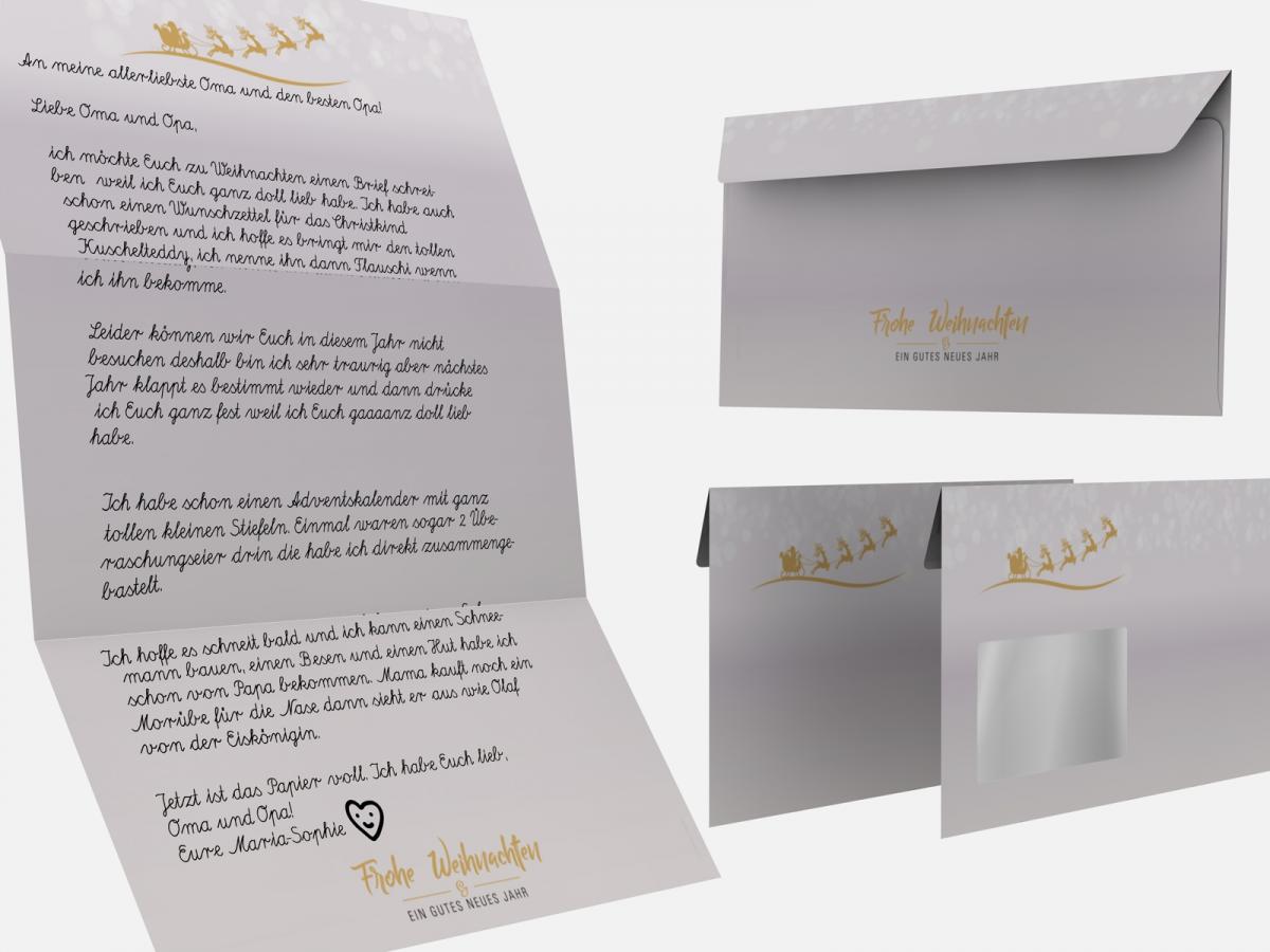 Weihnachtsbriefpapier mit Motiv Geschenke Rot Briefpapier mit Motiv