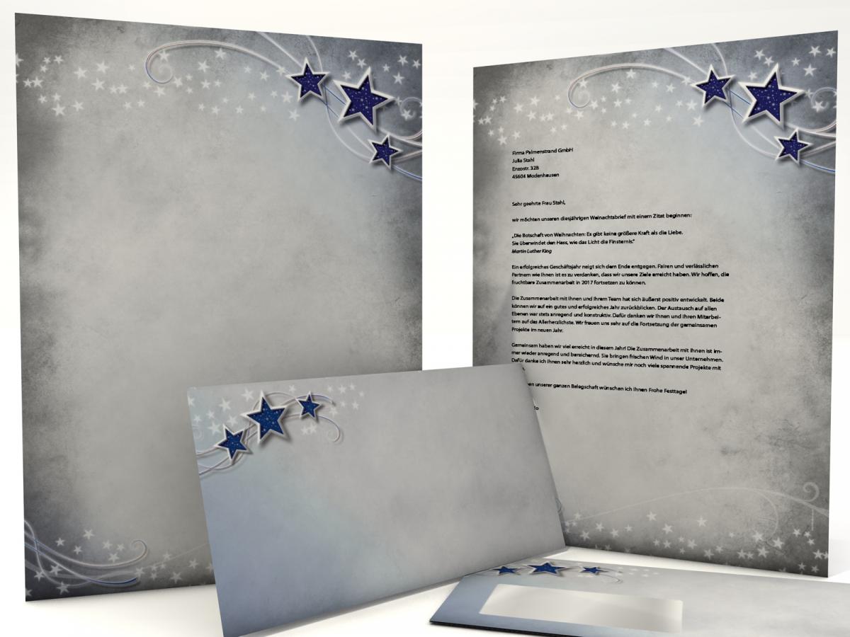 Weihnachtspapier Simply Stars Briefpapier mit Motiv