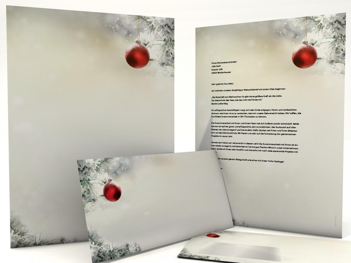 Weihnachtspapier Stlle Nacht Briefpapier mit Motiv