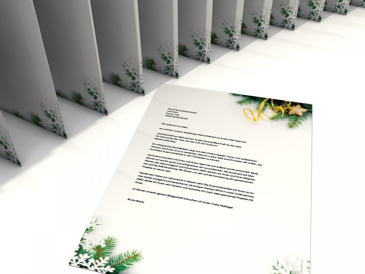 Weihnachtsbriefpapier mit Motiv Tannenzweige Briefpapier mit Motiv