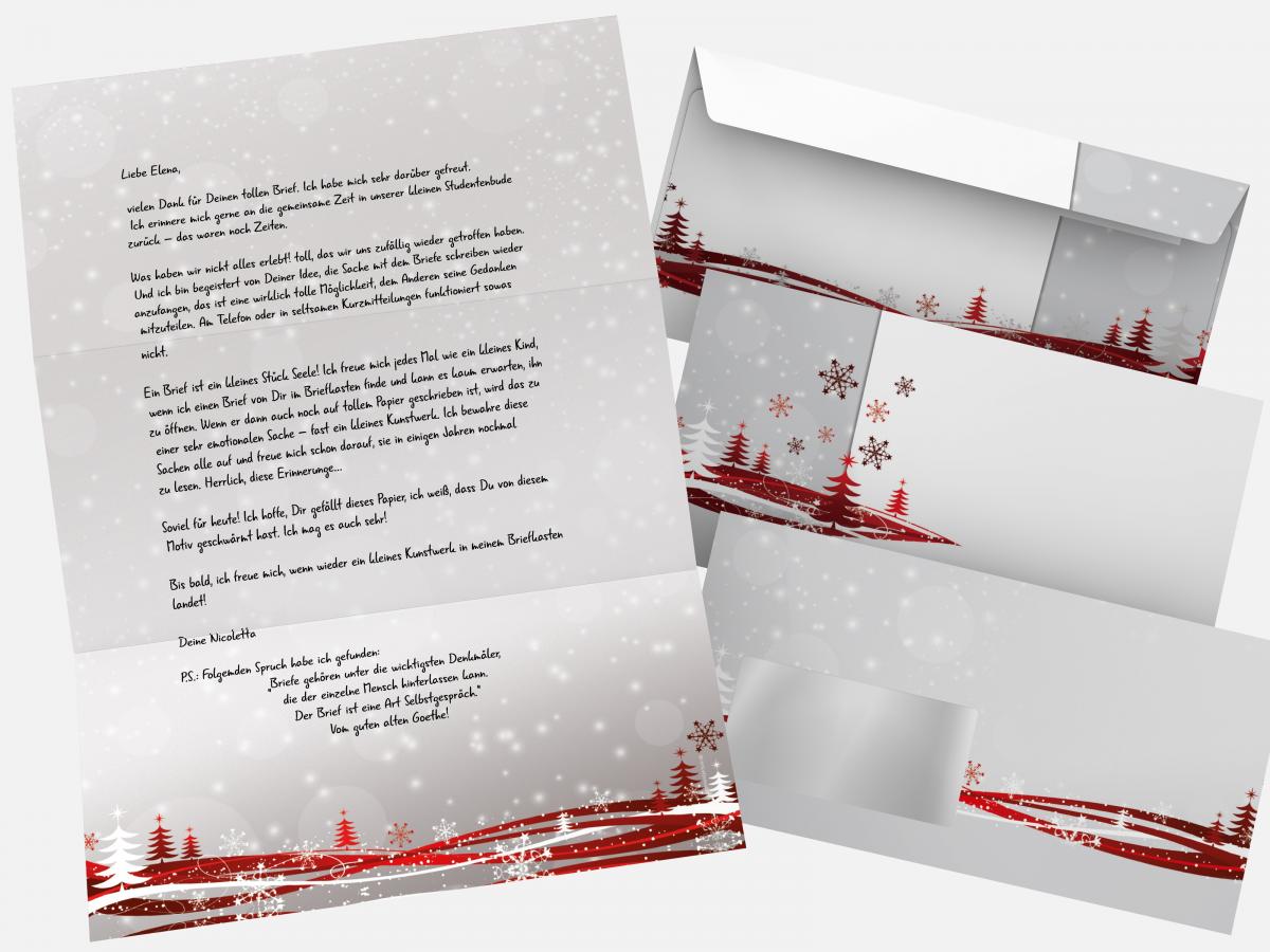 Weihnachtspapier Fest der Liebe Briefpapier mit Motiv