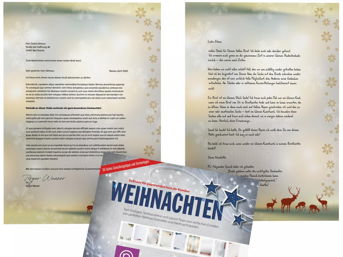 Christmas Stationery Rentiere Writing paper
