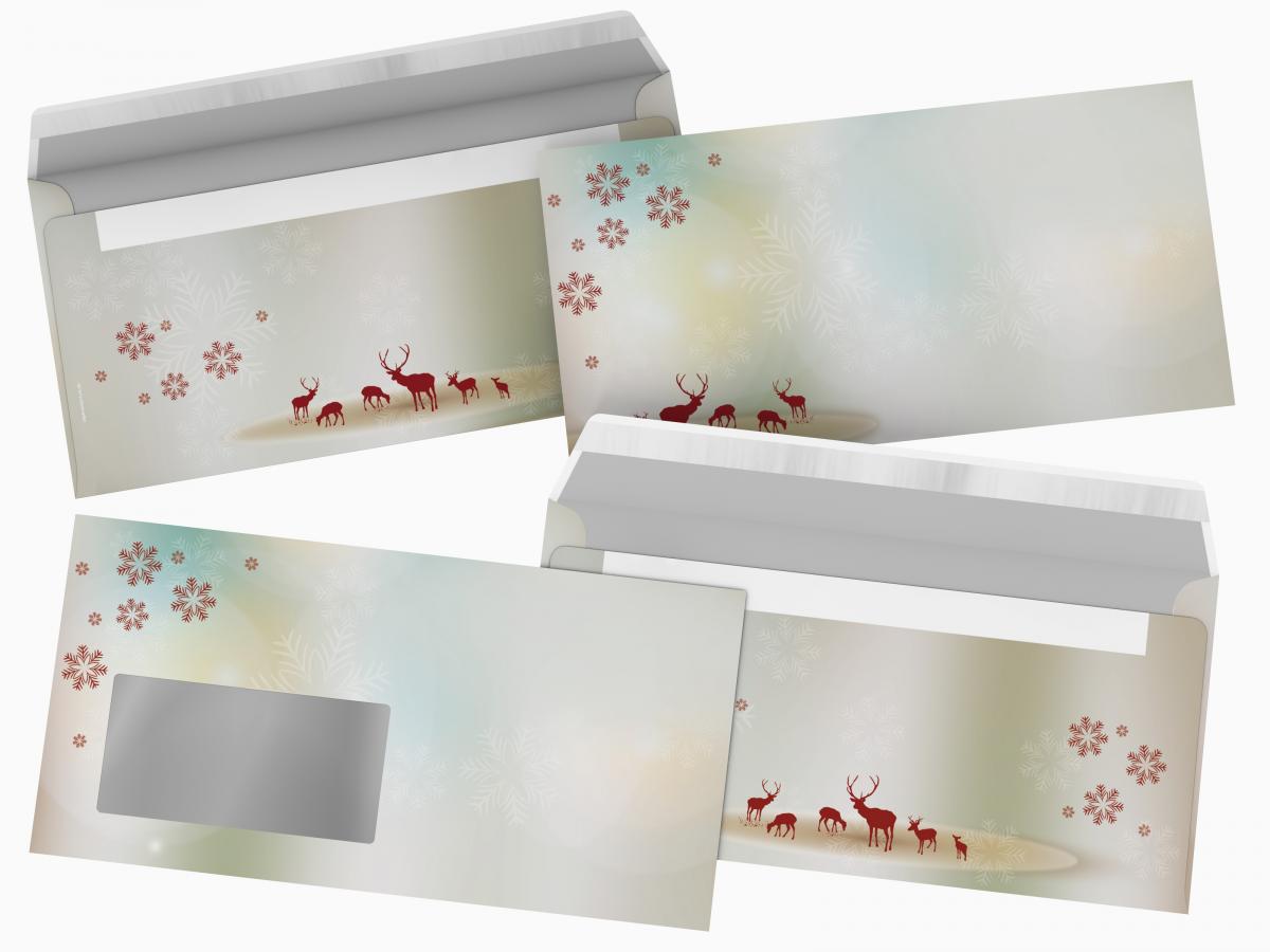 Christmas Envelope Rentiere Writing paper