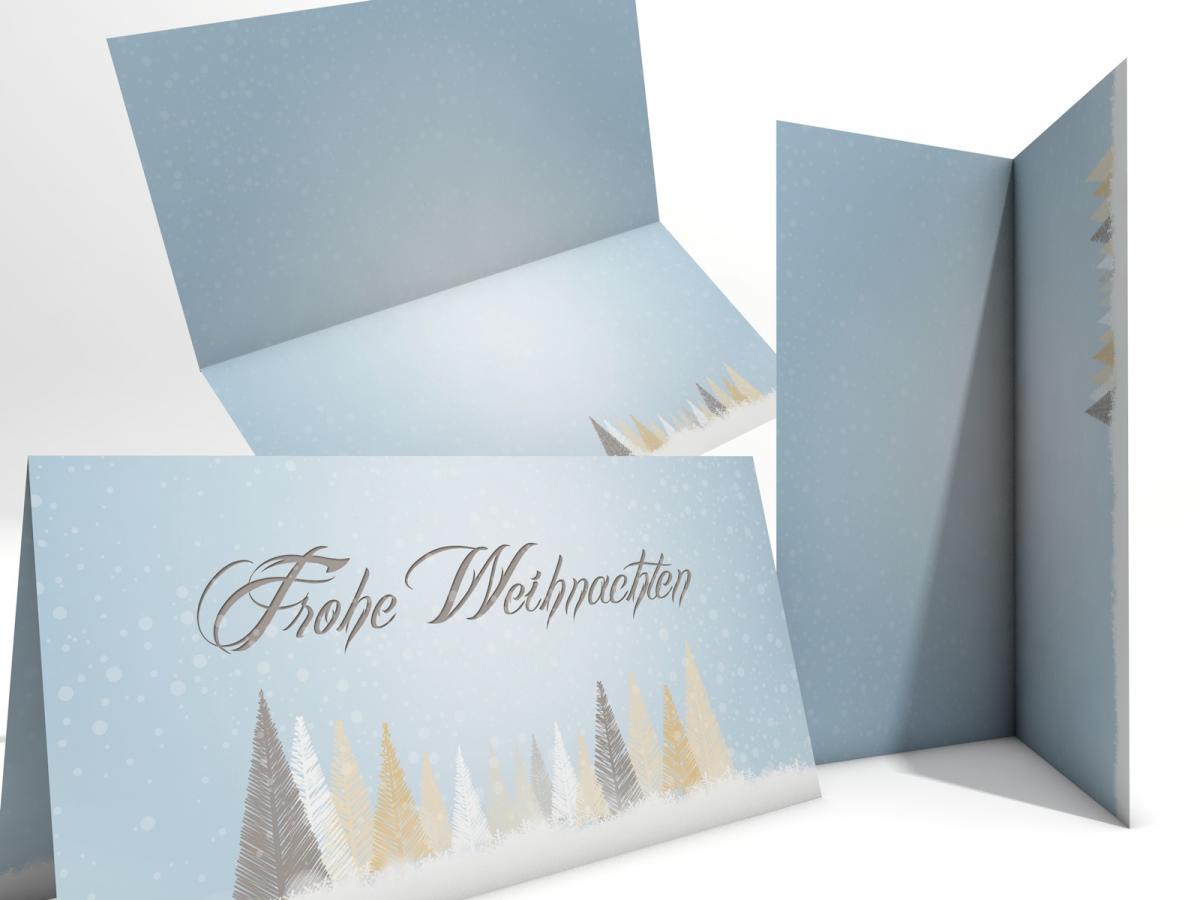 Weihnachtskarte  Pure SIlver Briefpapier mit Motiv