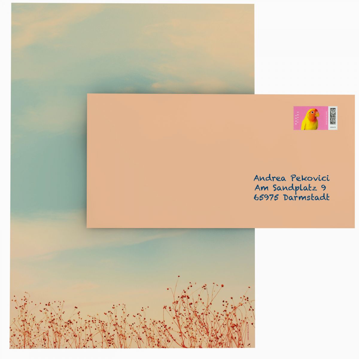 Motivpapier Sommerhimmel auf hochwertigem 90 g DIN A4 Papier