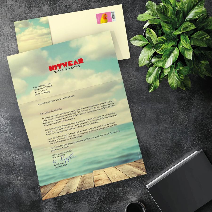 Briefpapier Ocean View DIN A4 maritimes Motivpapier mit Meerblick