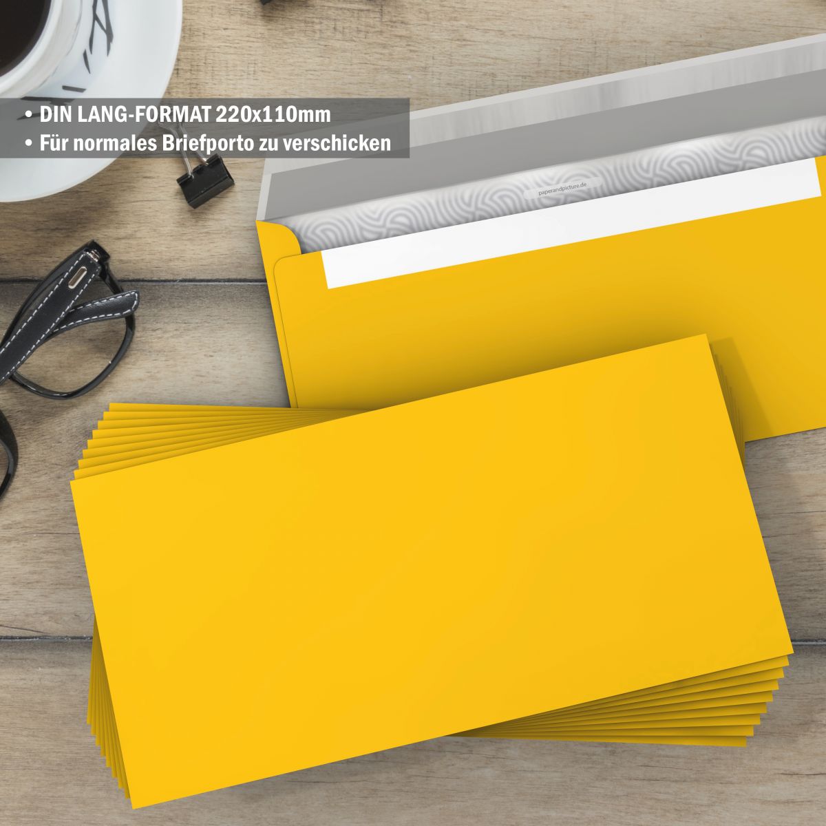 Passender DIN Lang Umschlag im Design des Briefpapiers Fußball-WM