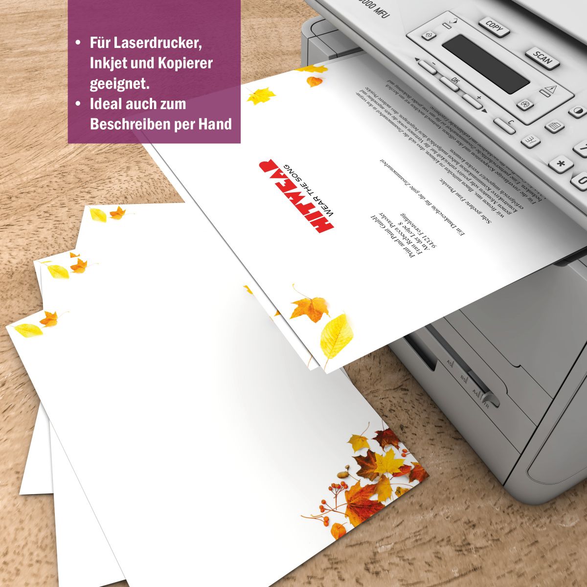 Autumn Leaves A4 Writing Paper – Stationery with envelopes
