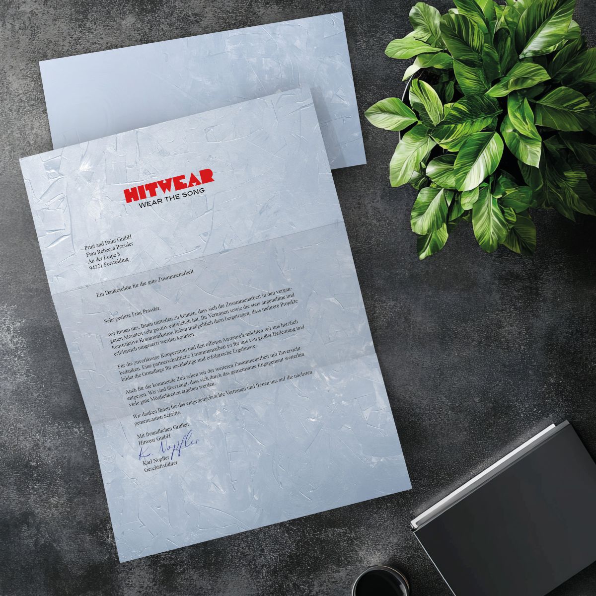 Passender DIN-LANG-Briefumschlag zum Motiv Structure Blau