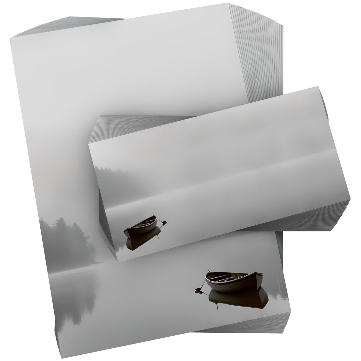 Boat by the Lake A4 decorative writing paper