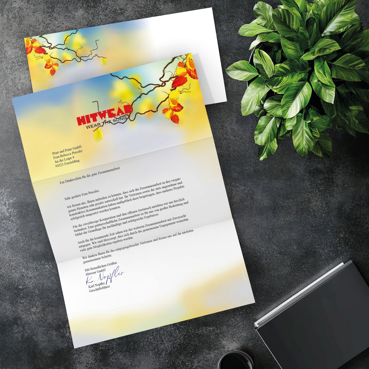 Matching DL envelope for the Colourful Autumn design
