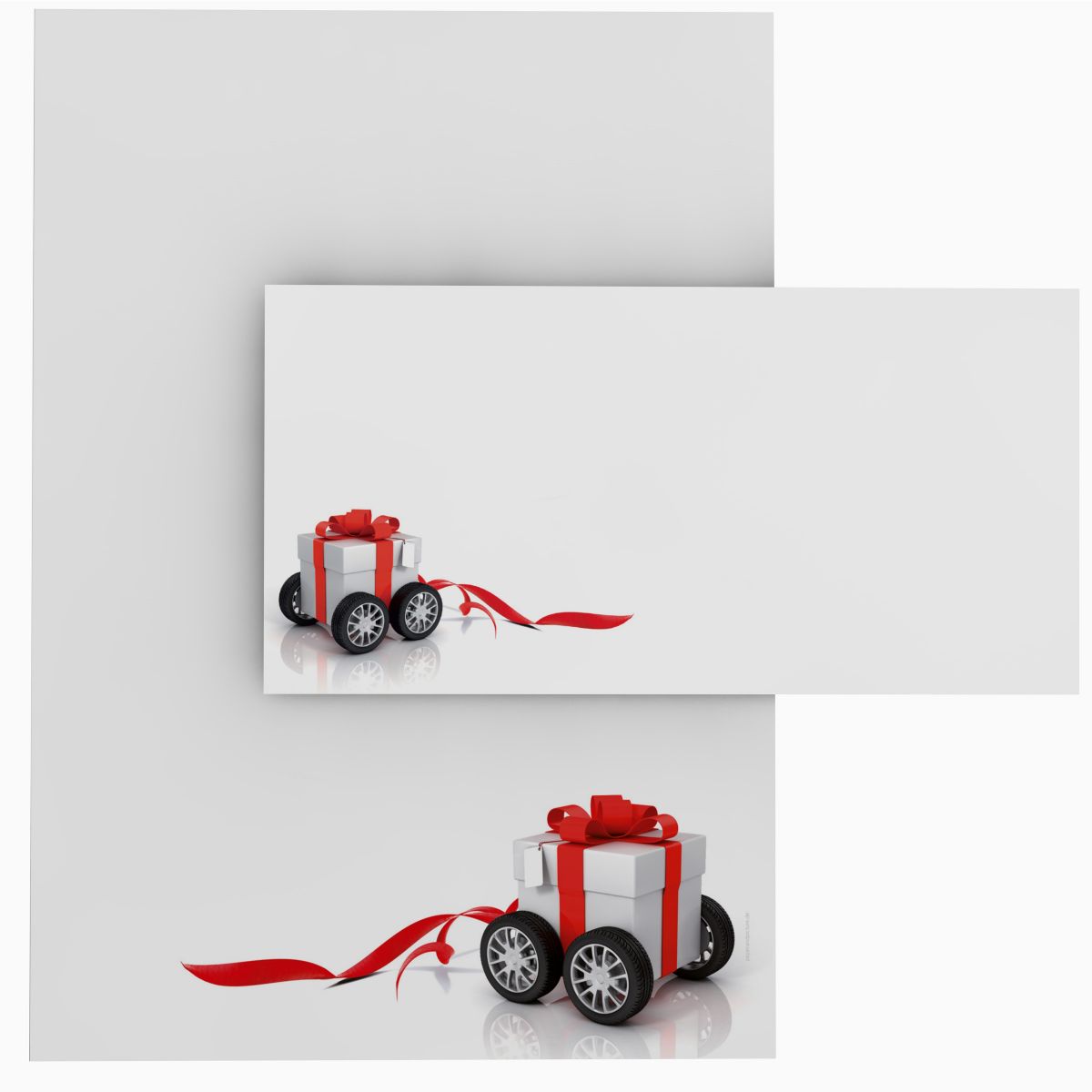 Gift on Wheels A4 Writing Paper – Stationery with window/non-window envelopes