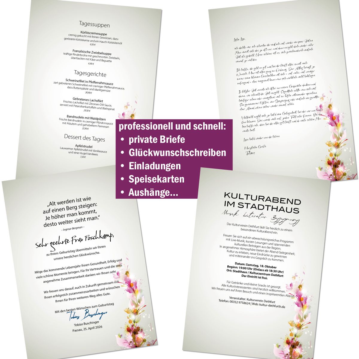 Motivpapier Colours DIN A4 – Briefpapier mit Kuverts mit/ohne Fenster
