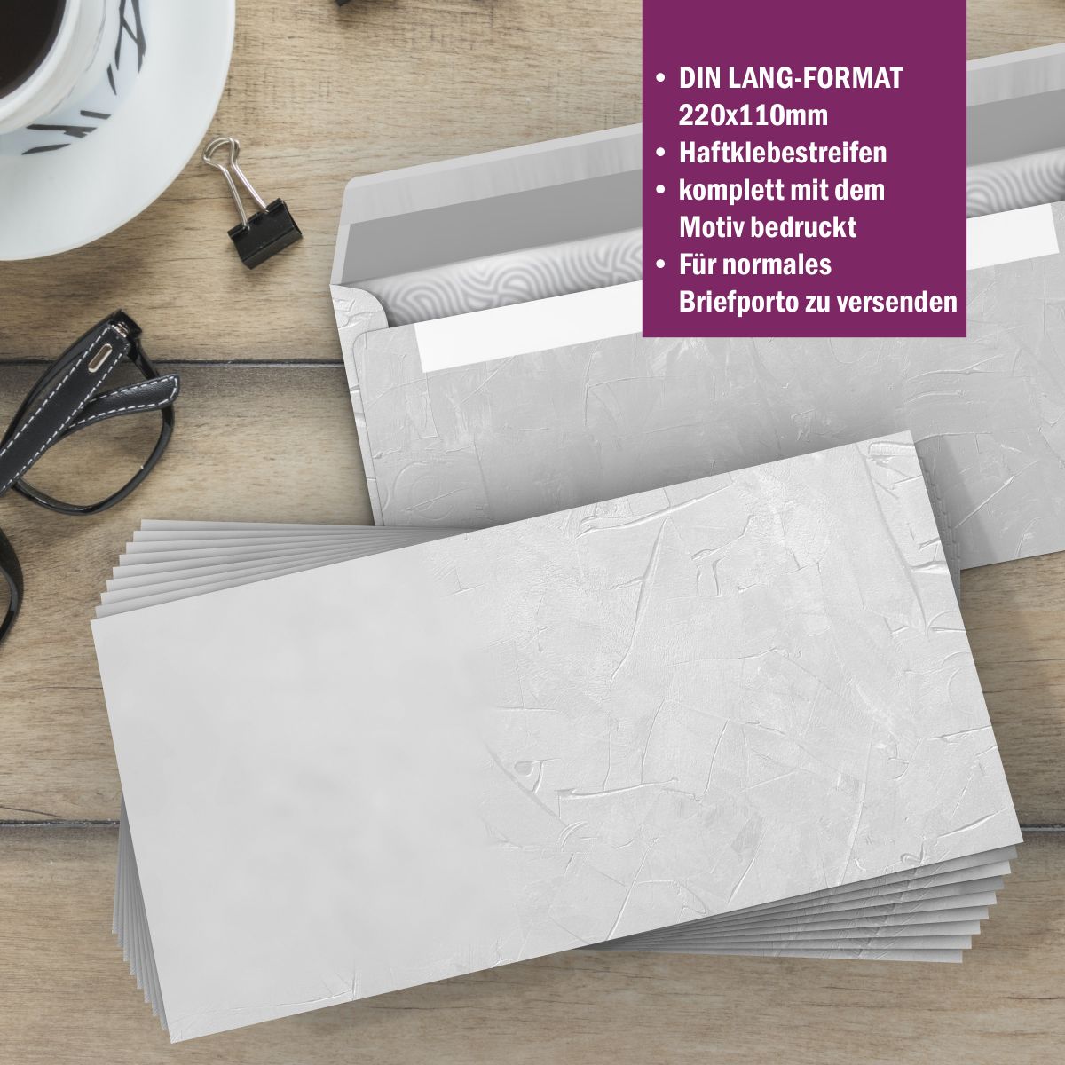 Structure Grey A4 Writing Paper – Stationery with envelopes