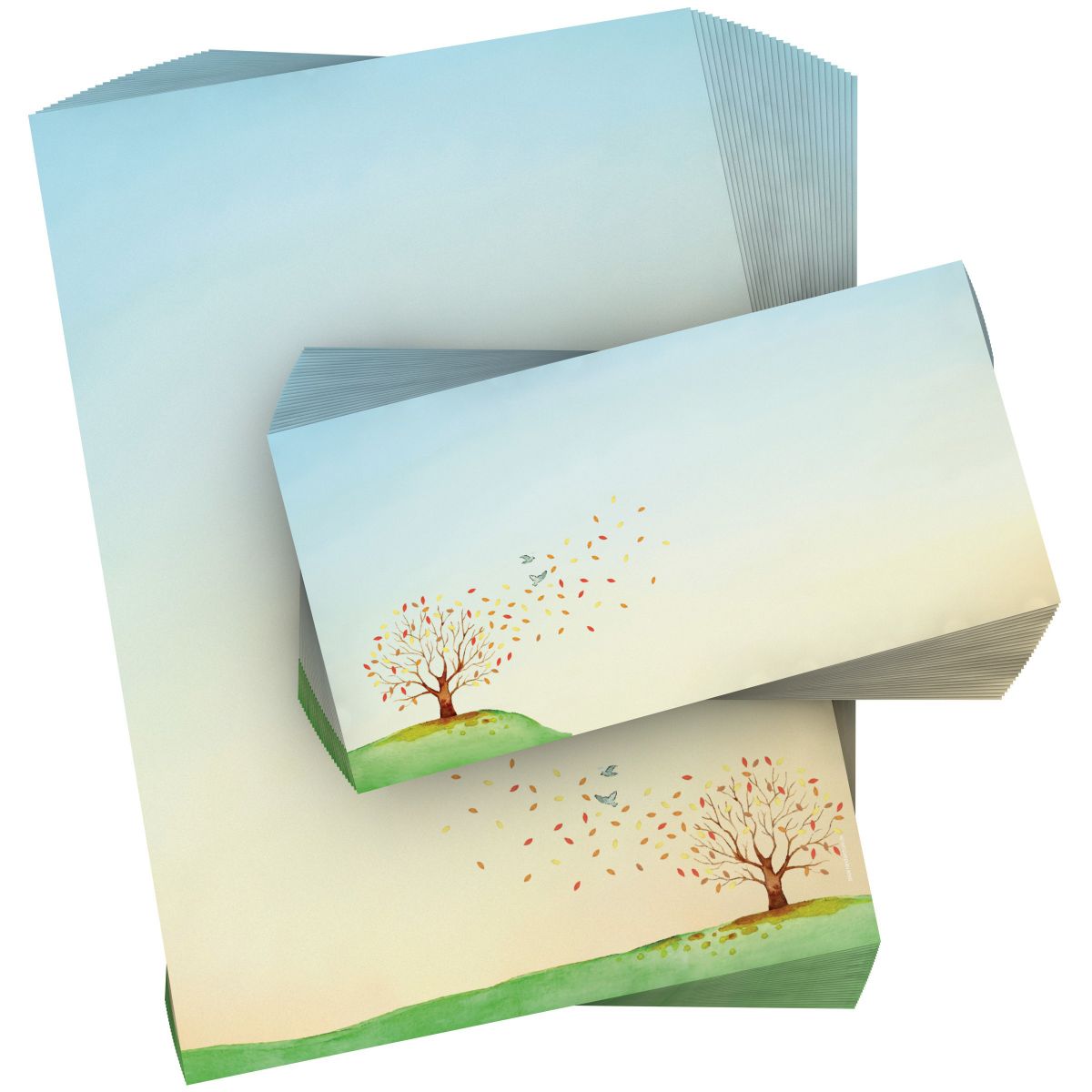 Autumn Watercolour A4 decorative writing paper