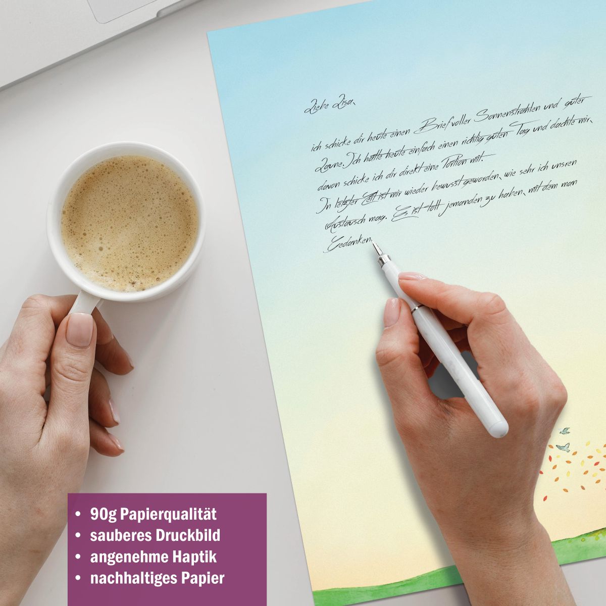 Autumn Watercolour stationery collection with paper, envelopes and labels