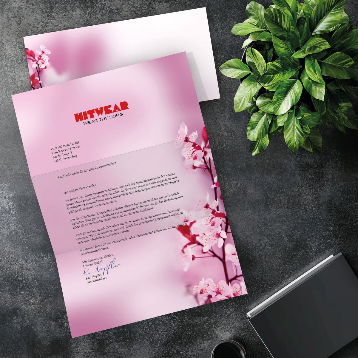 Matching DL envelope for the Cherry Blossoms design