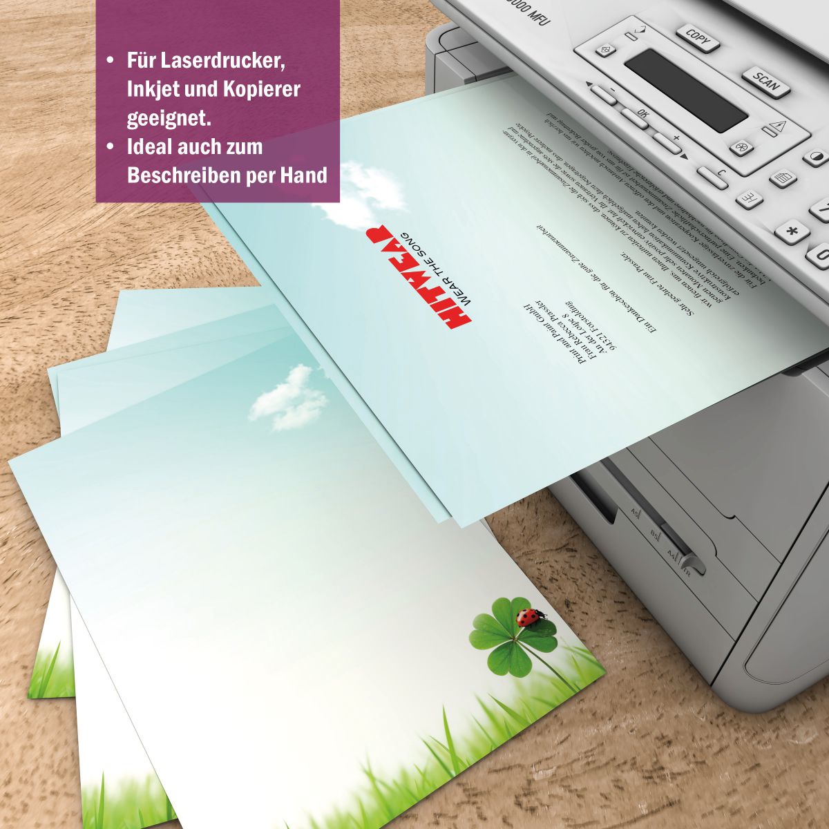 Lucky Clover A4 Writing Paper – Stationery with envelopes