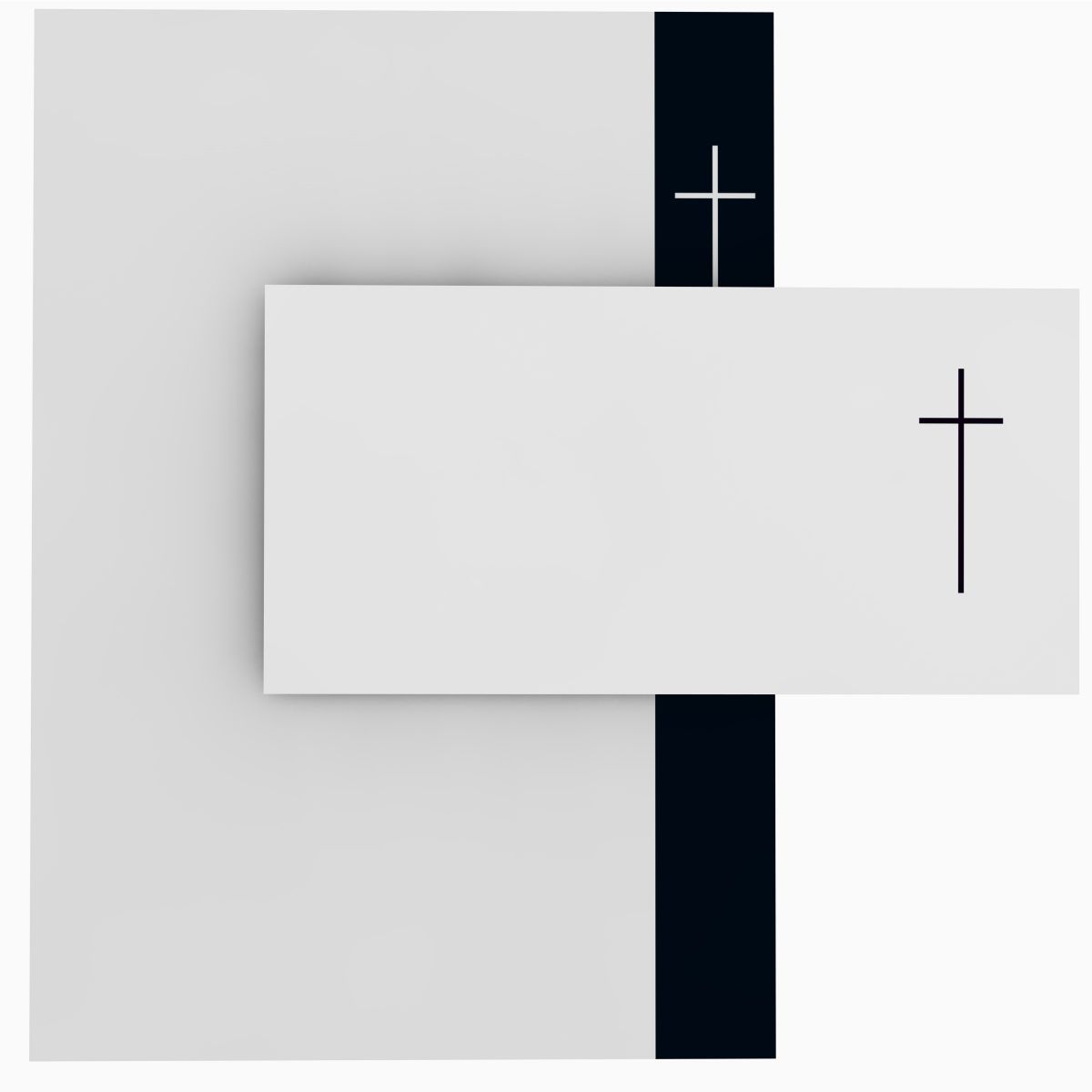 Trauerpapier Kreuz DIN A4 – Briefpapier für Trauer- und Beileidspost | mit Kuverts
