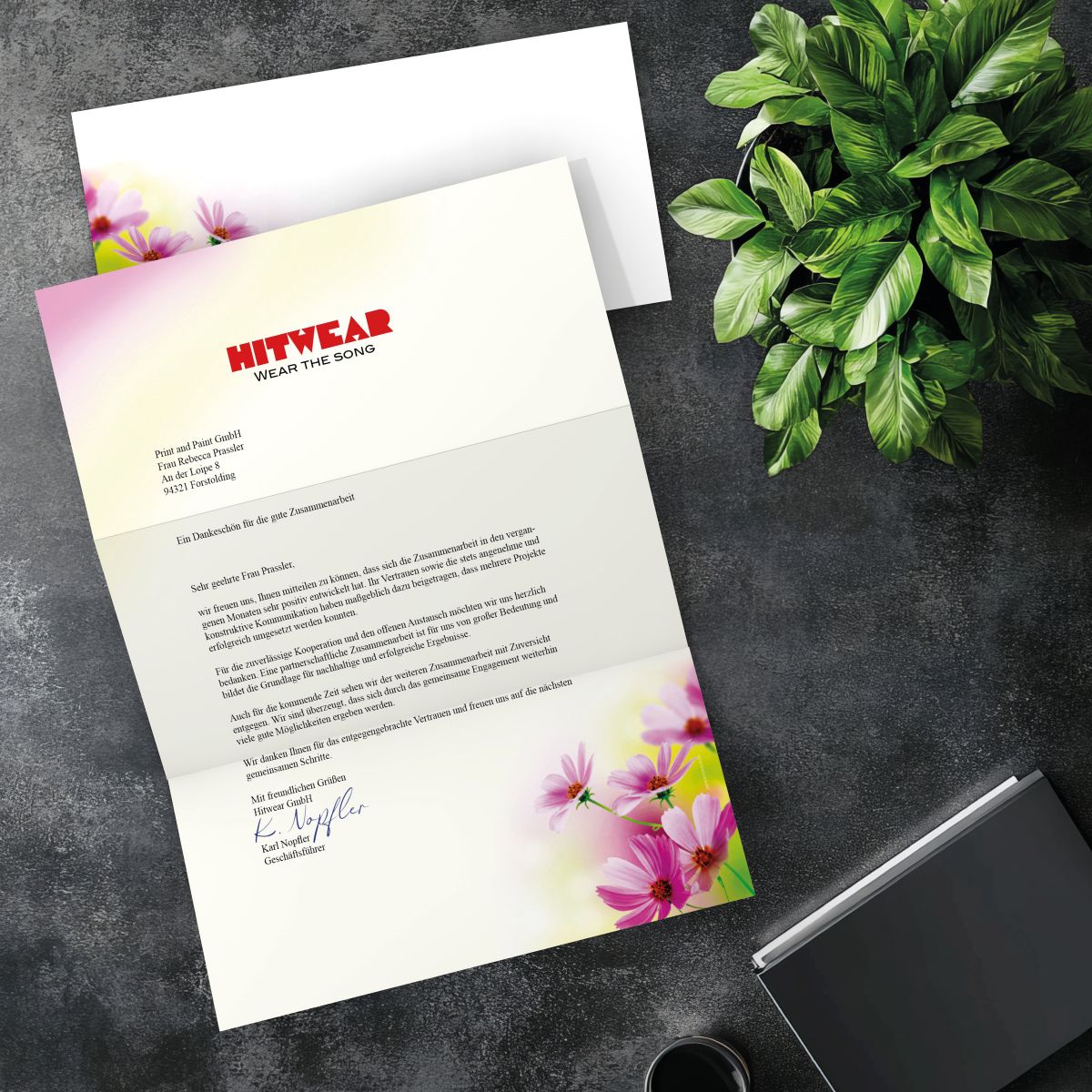 Passender DIN-LANG-Briefumschlag zum Motiv Sommerblumen
