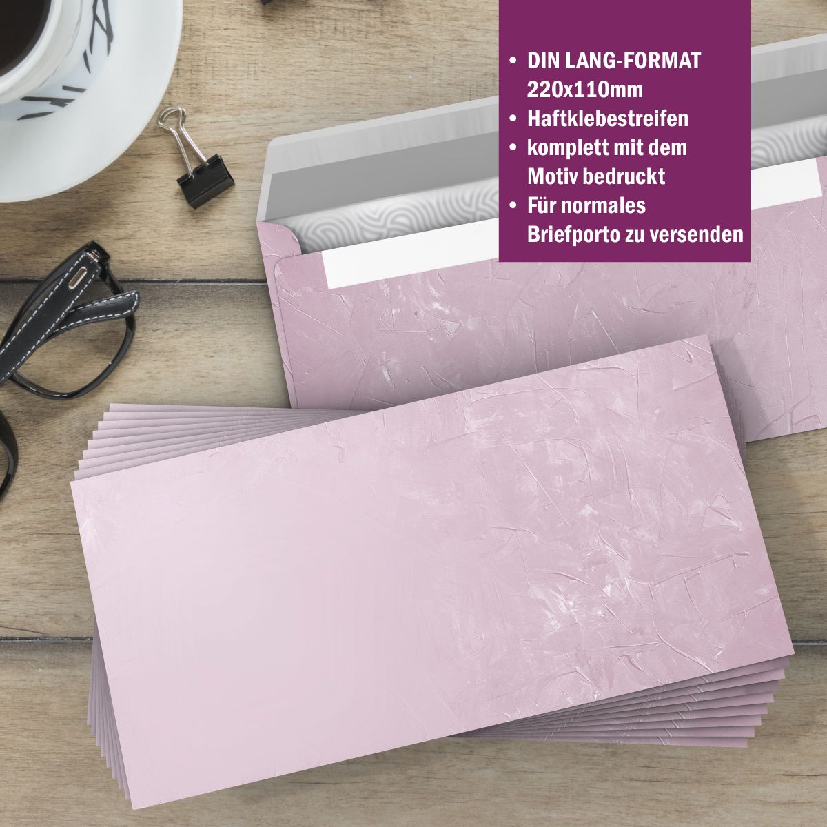 Structure Lilac A4 Writing Paper – Stationery with envelopes