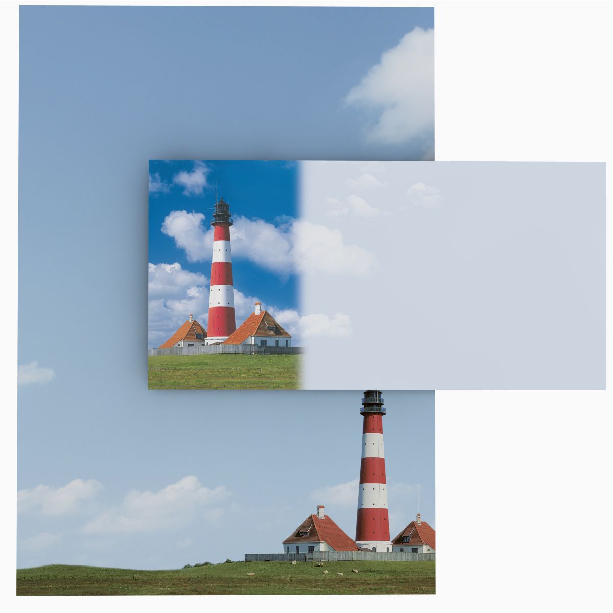 Motivpapier Leuchtturm DIN A4 – Briefpapier mit Kuverts