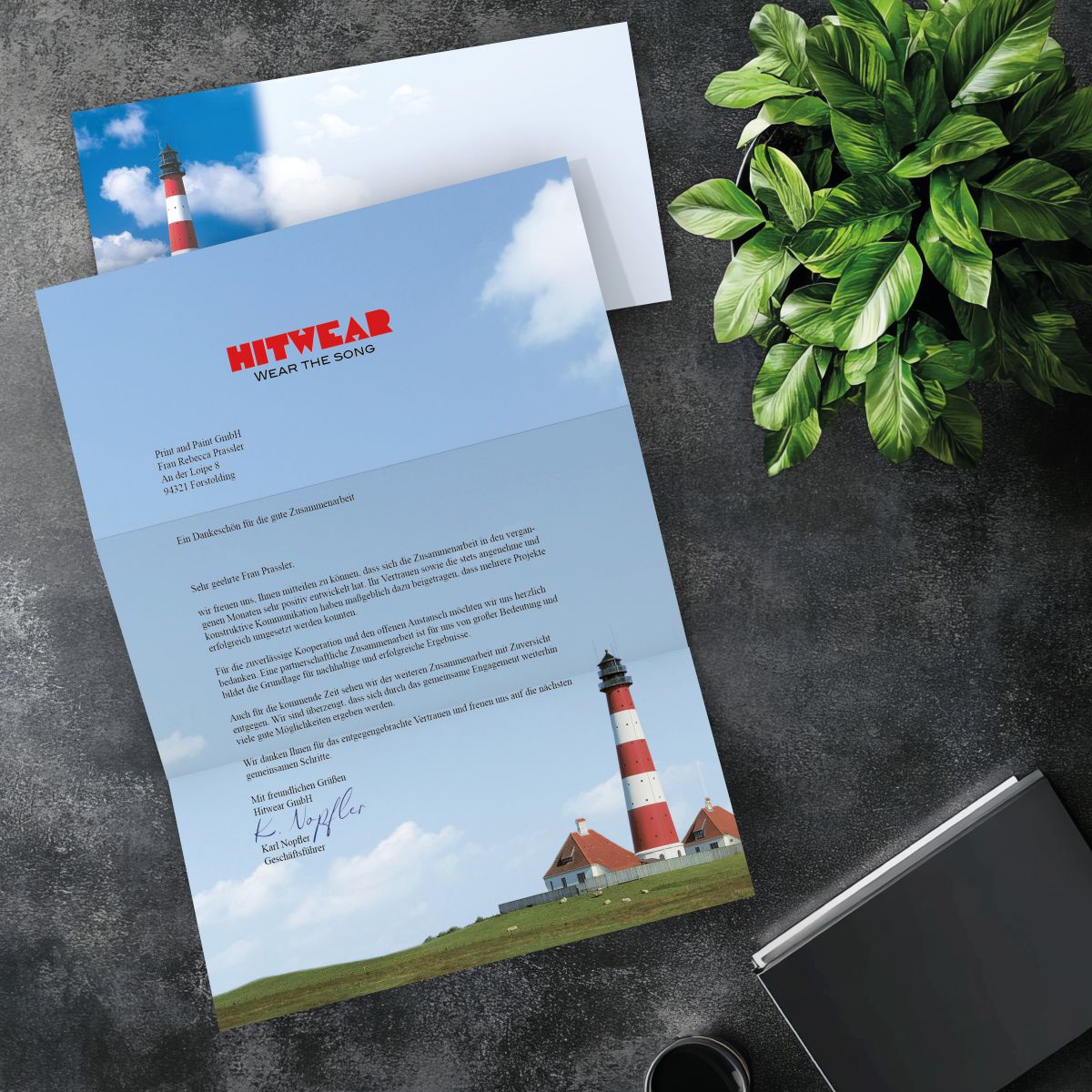 Passender DIN-LANG-Briefumschlag zum Motiv Leuchtturm