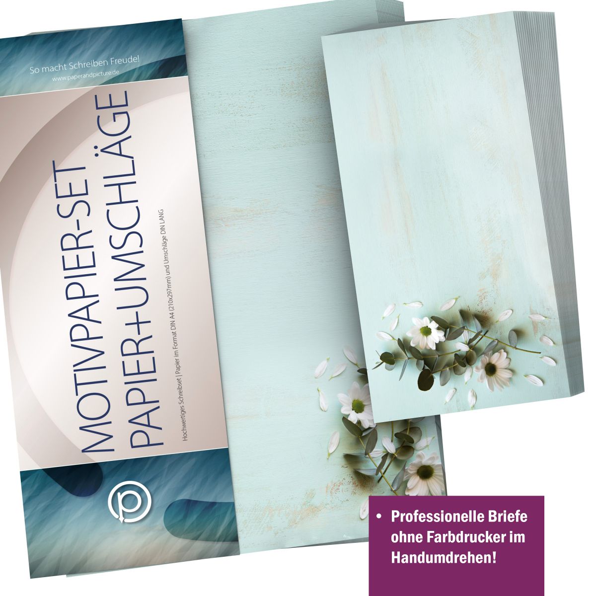 Personalisierbare Adressetiketten im Design Zarte Margeriten