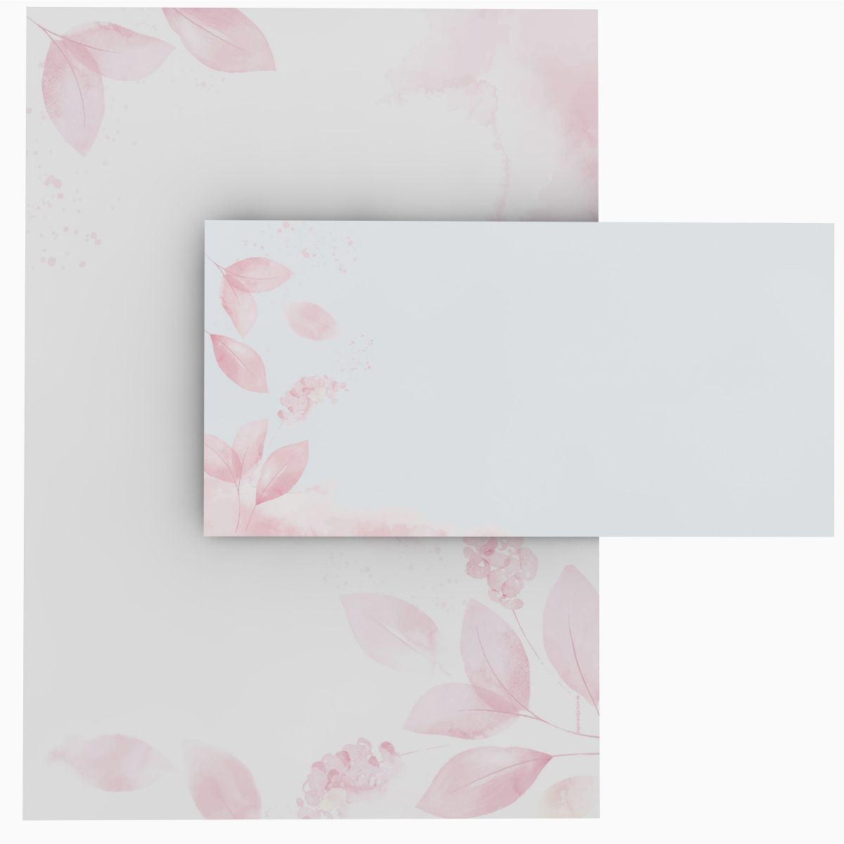 Motivpapier Pastel Leaves DIN A4 – Briefpapier mit Kuverts
